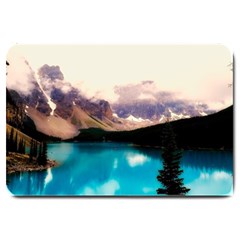 Austria Mountains Lake Water Large Doormat  by BangZart