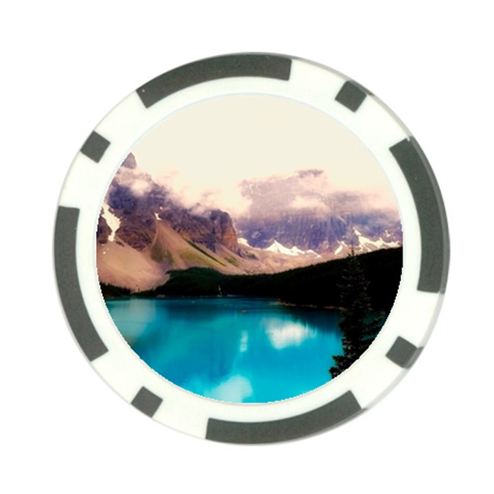 Austria Mountains Lake Water Poker Chip Card Guard (10 pack)