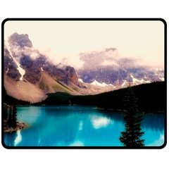 Austria Mountains Lake Water Fleece Blanket (medium)  by BangZart