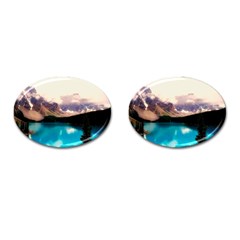 Austria Mountains Lake Water Cufflinks (oval) by BangZart