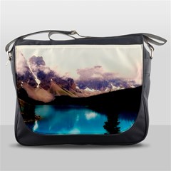 Austria Mountains Lake Water Messenger Bags by BangZart