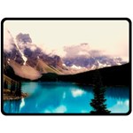 Austria Mountains Lake Water Fleece Blanket (Large)  80 x60  Blanket Front