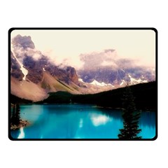 Austria Mountains Lake Water Fleece Blanket (small) by BangZart