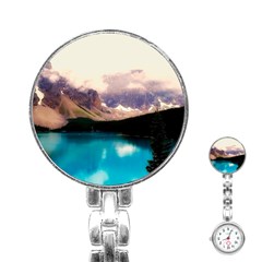 Austria Mountains Lake Water Stainless Steel Nurses Watch by BangZart