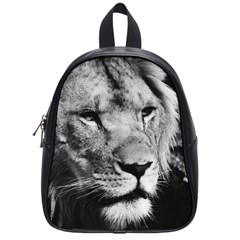 Africa Lion Male Closeup Macro School Bag (small) by BangZart