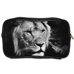 Africa Lion Male Closeup Macro Toiletries Bags by BangZart