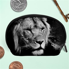 Africa Lion Male Closeup Macro Accessory Pouches (large)  by BangZart