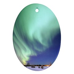 Aurora Borealis Alaska Space Ornament (oval) by BangZart