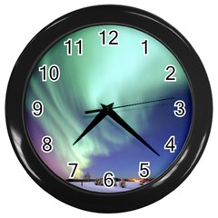 Aurora Borealis Alaska Space Wall Clocks (black) by BangZart