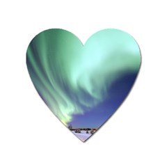 Aurora Borealis Alaska Space Heart Magnet by BangZart