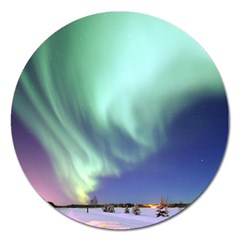 Aurora Borealis Alaska Space Magnet 5  (round) by BangZart