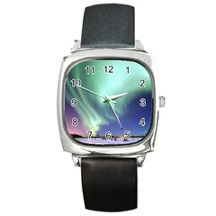 Aurora Borealis Alaska Space Square Metal Watch by BangZart