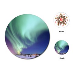 Aurora Borealis Alaska Space Playing Cards (round)  by BangZart