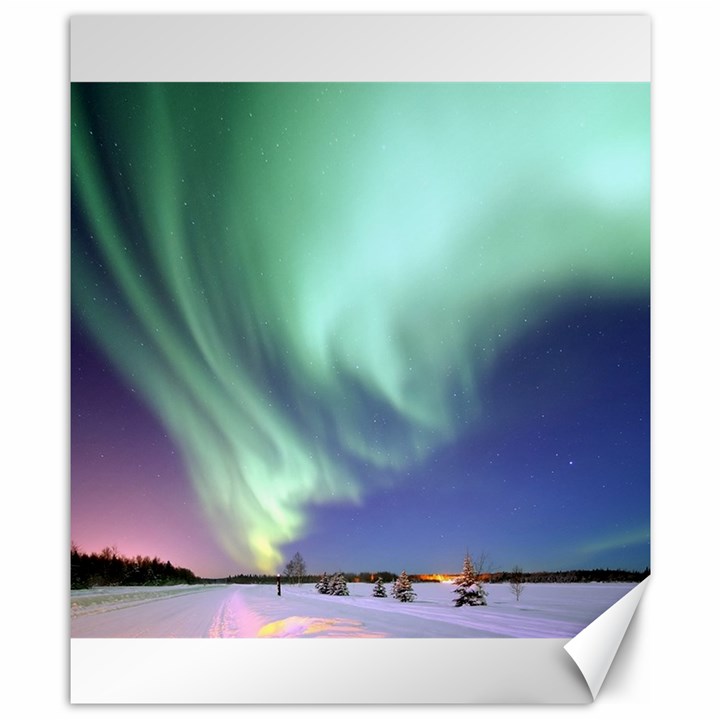 Aurora Borealis Alaska Space Canvas 8  x 10 