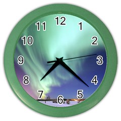 Aurora Borealis Alaska Space Color Wall Clocks by BangZart