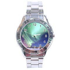 Aurora Borealis Alaska Space Stainless Steel Analogue Watch by BangZart