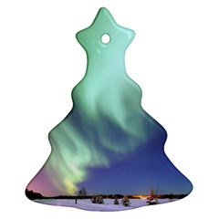 Aurora Borealis Alaska Space Christmas Tree Ornament (two Sides) by BangZart