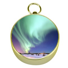 Aurora Borealis Alaska Space Gold Compasses by BangZart