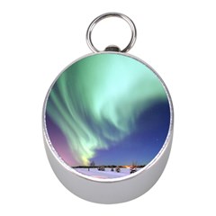 Aurora Borealis Alaska Space Mini Silver Compasses by BangZart