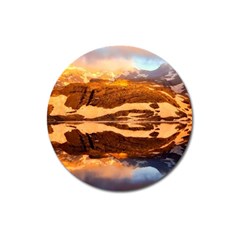 France Snow Winter Sunrise Fog Magnet 3  (Round)