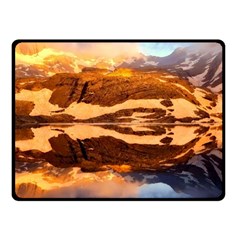 France Snow Winter Sunrise Fog Fleece Blanket (Small)