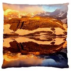 France Snow Winter Sunrise Fog Large Cushion Case (One Side)