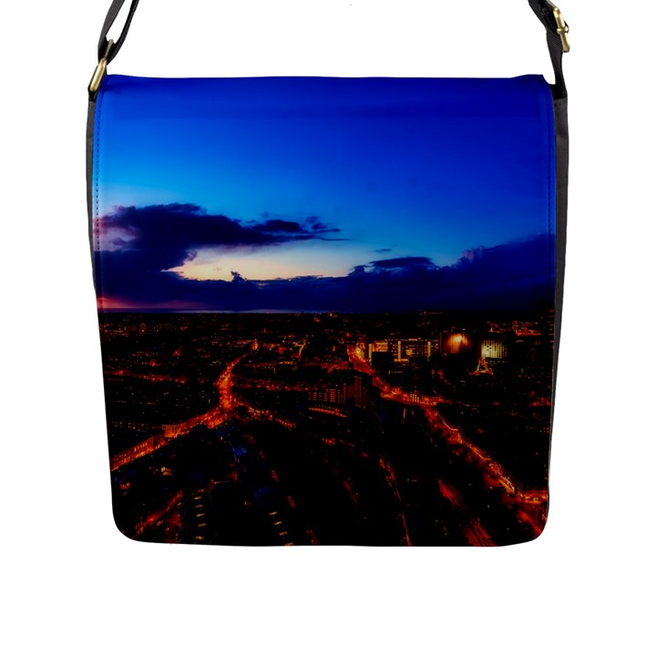 The Hague Netherlands City Urban Flap Messenger Bag (L) 