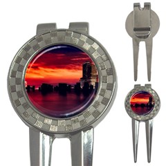 New York City Urban Skyline Harbor 3-in-1 Golf Divots by BangZart