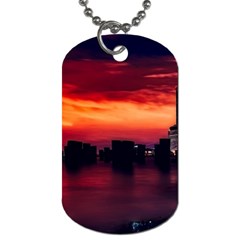 New York City Urban Skyline Harbor Dog Tag (two Sides) by BangZart