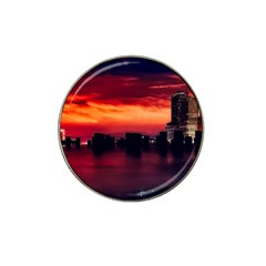 New York City Urban Skyline Harbor Hat Clip Ball Marker by BangZart