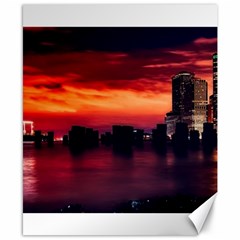 New York City Urban Skyline Harbor Canvas 8  X 10  by BangZart