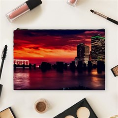 New York City Urban Skyline Harbor Cosmetic Bag (large)  by BangZart