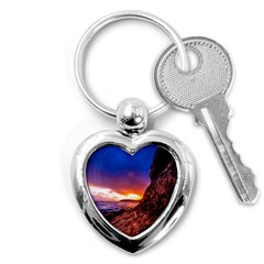 South Africa Sea Ocean Hdr Sky Key Chains (heart)  by BangZart