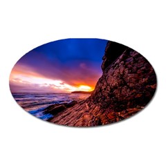 South Africa Sea Ocean Hdr Sky Oval Magnet by BangZart