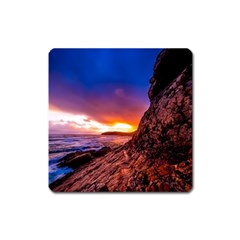 South Africa Sea Ocean Hdr Sky Square Magnet by BangZart