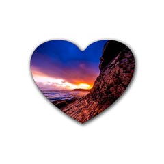 South Africa Sea Ocean Hdr Sky Rubber Coaster (heart)  by BangZart