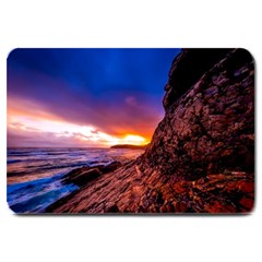 South Africa Sea Ocean Hdr Sky Large Doormat  by BangZart