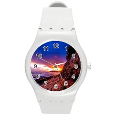 South Africa Sea Ocean Hdr Sky Round Plastic Sport Watch (m) by BangZart