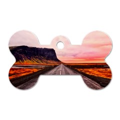 Iceland Sky Clouds Sunset Dog Tag Bone (one Side) by BangZart