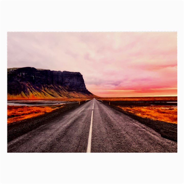 Iceland Sky Clouds Sunset Large Glasses Cloth