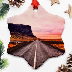 Iceland Sky Clouds Sunset Ornament (snowflake) by BangZart