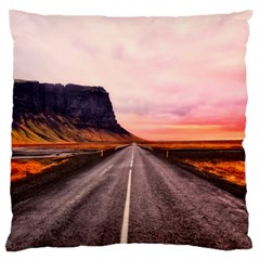 Iceland Sky Clouds Sunset Large Cushion Case (two Sides) by BangZart