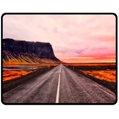 Iceland Sky Clouds Sunset Double Sided Fleece Blanket (medium)  by BangZart