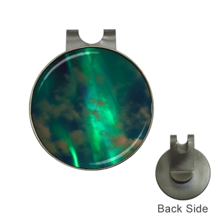 Northern Lights Plasma Sky Hat Clips with Golf Markers