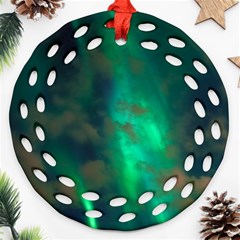 Northern Lights Plasma Sky Ornament (round Filigree) by BangZart