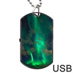 Northern Lights Plasma Sky Dog Tag USB Flash (One Side) Front