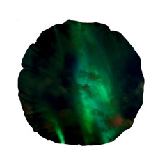 Northern Lights Plasma Sky Standard 15  Premium Round Cushions by BangZart