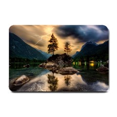 Sunset Dusk Sky Clouds Lightning Small Doormat  by BangZart