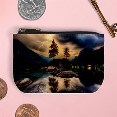 Sunset Dusk Sky Clouds Lightning Mini Coin Purses by BangZart