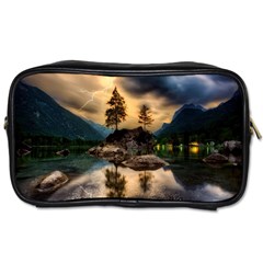 Sunset Dusk Sky Clouds Lightning Toiletries Bags 2-side by BangZart